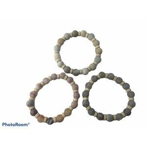 Set of Three Stone Bracelets